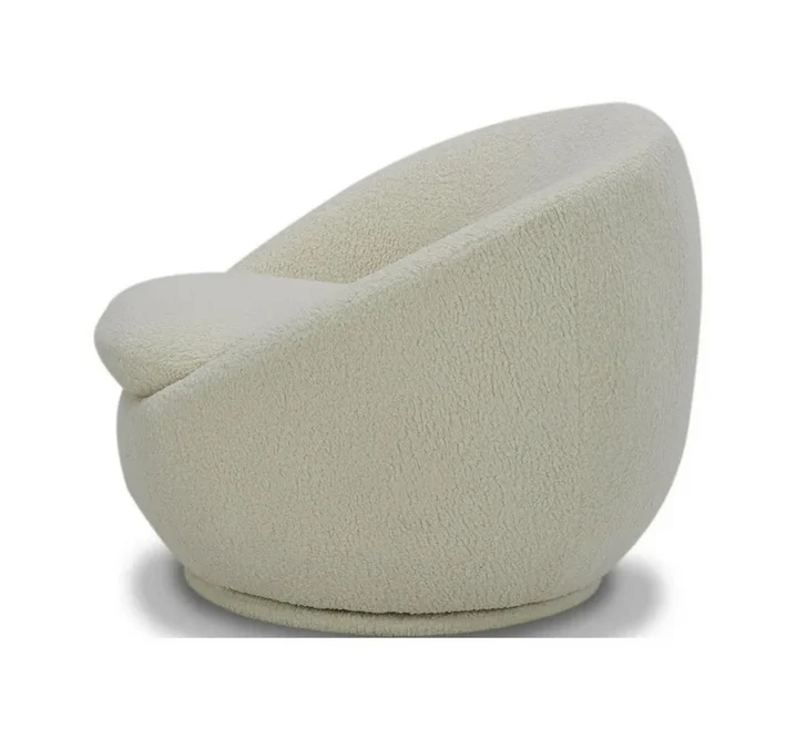 Better Homes & Gardens Mira Swivel Accent Chair, Cream Shearling - Image 2