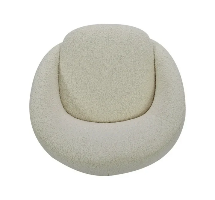 Better Homes & Gardens Mira Swivel Accent Chair, Cream Shearling - Image 4