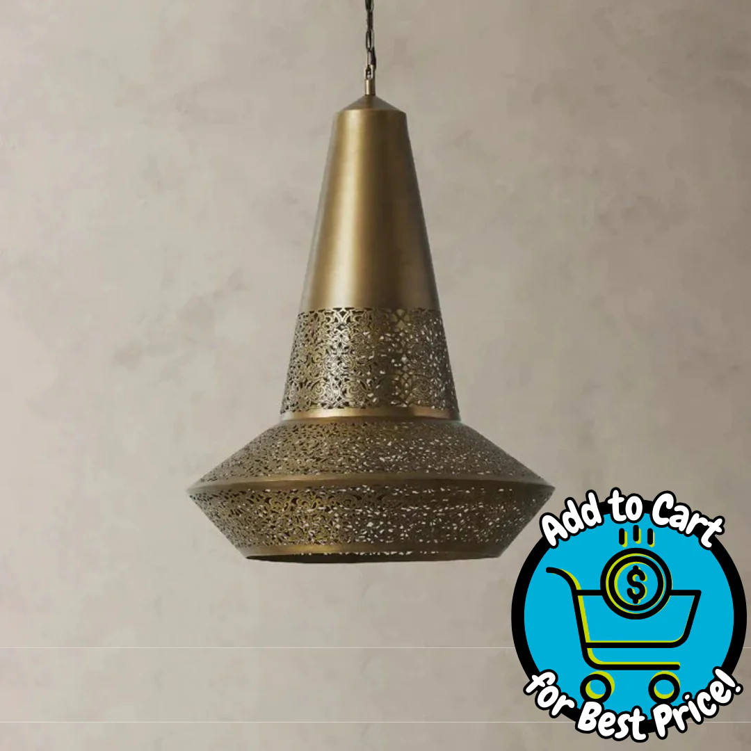 BR Home Pierced Brass Pendant Light