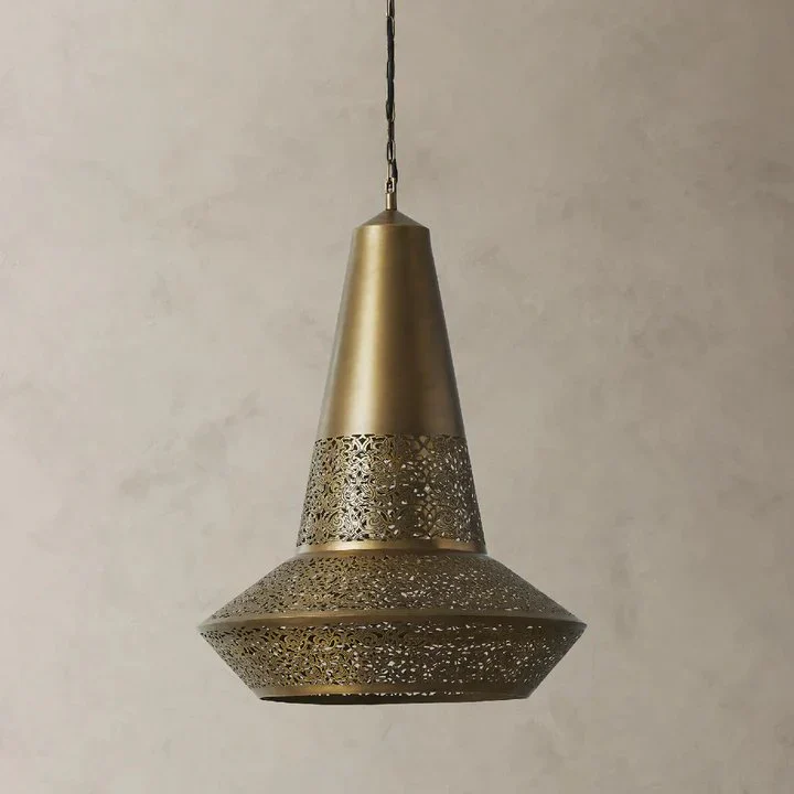 BR Home Pierced Brass Pendant Light - Image 2