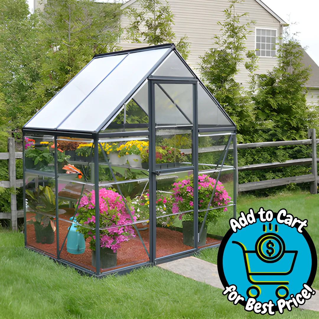 Canopia by Palram Harmony 4' L x 6' W Gray Greenhouse Kit *DEAL of the Day*