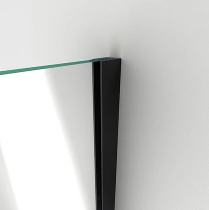 DreamLine Unidoor Plus Matte Black 31" x 72" Frameless Clear Glass Corner Hinged Shower door - Image 3