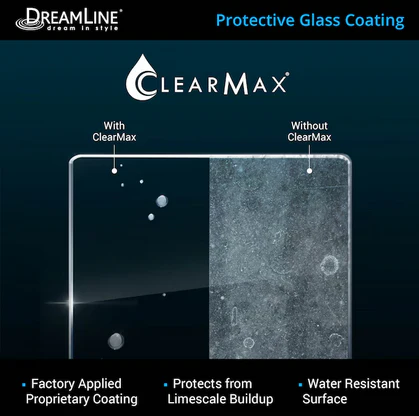 DreamLine Unidoor Plus Matte Black 31" x 72" Frameless Clear Glass Corner Hinged Shower door - Image 7