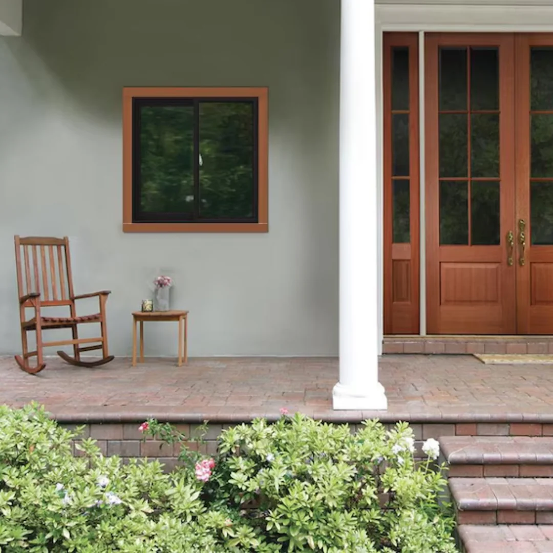 JELD-WEN V-2500 35.5" x 35.5" Left-Handed Black with White Interior Vinyl Sliding Window With Annealed Glass - Image 4