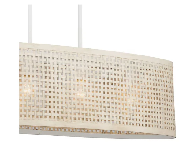 Kichler Sayulita 4 -Light White Coastal Linear Large Hanging Kitchen Island Light - Image 5