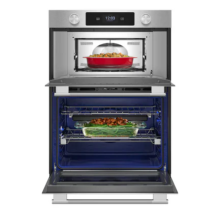 KitchenAid 30 inch Self + Steam Cleaning Air Fry Smart Compatible Microwave Wall Oven Combo - Image 3