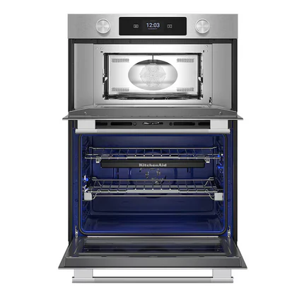 KitchenAid 30 inch Self + Steam Cleaning Air Fry Smart Compatible Microwave Wall Oven Combo - Image 5