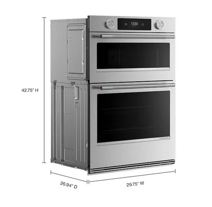 KitchenAid 30 inch Self + Steam Cleaning Air Fry Smart Compatible Microwave Wall Oven Combo - Image 6