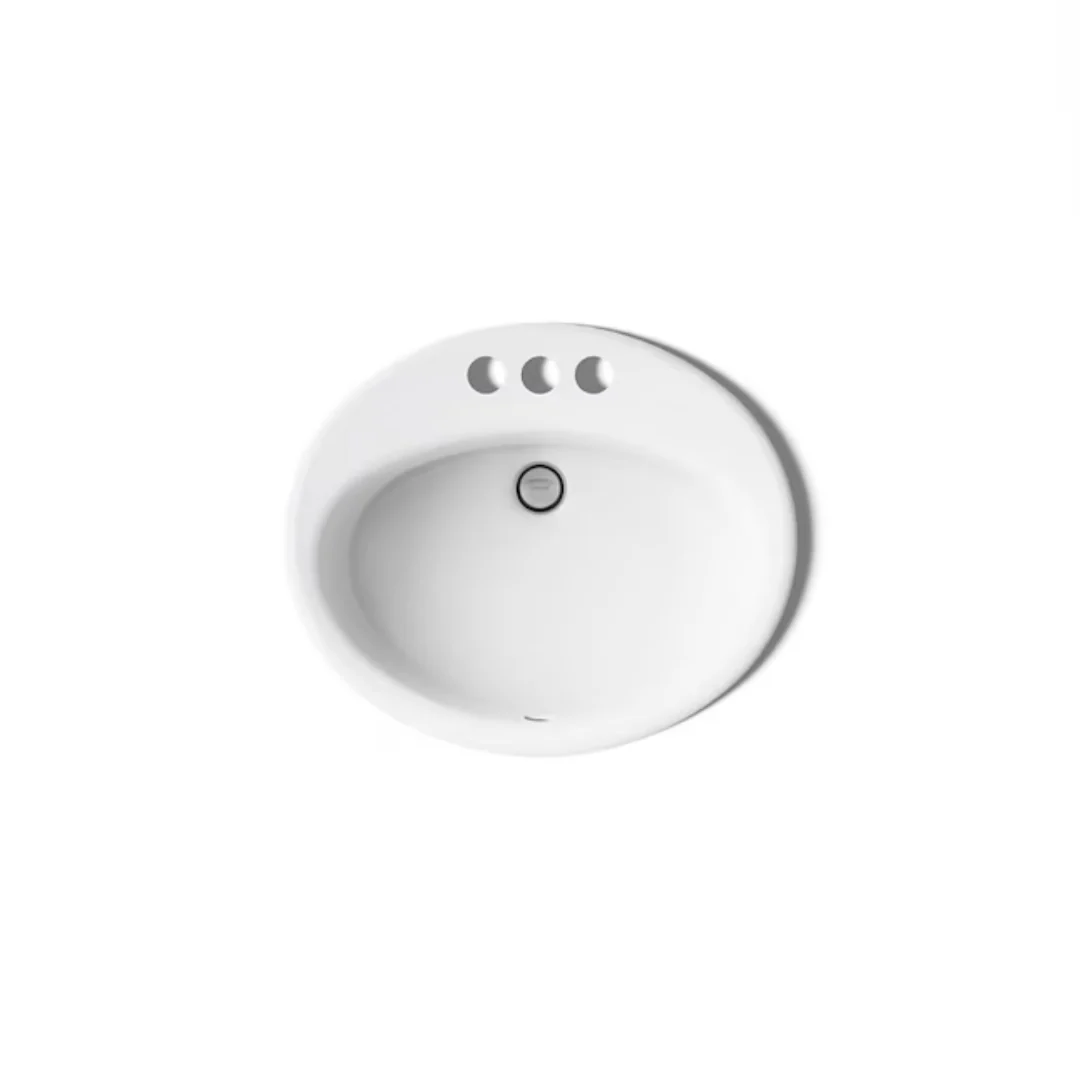 Kohler Farmington Cast Iron 16.25" Drop-in Oval Traditional Bathroom Sink - Image 4