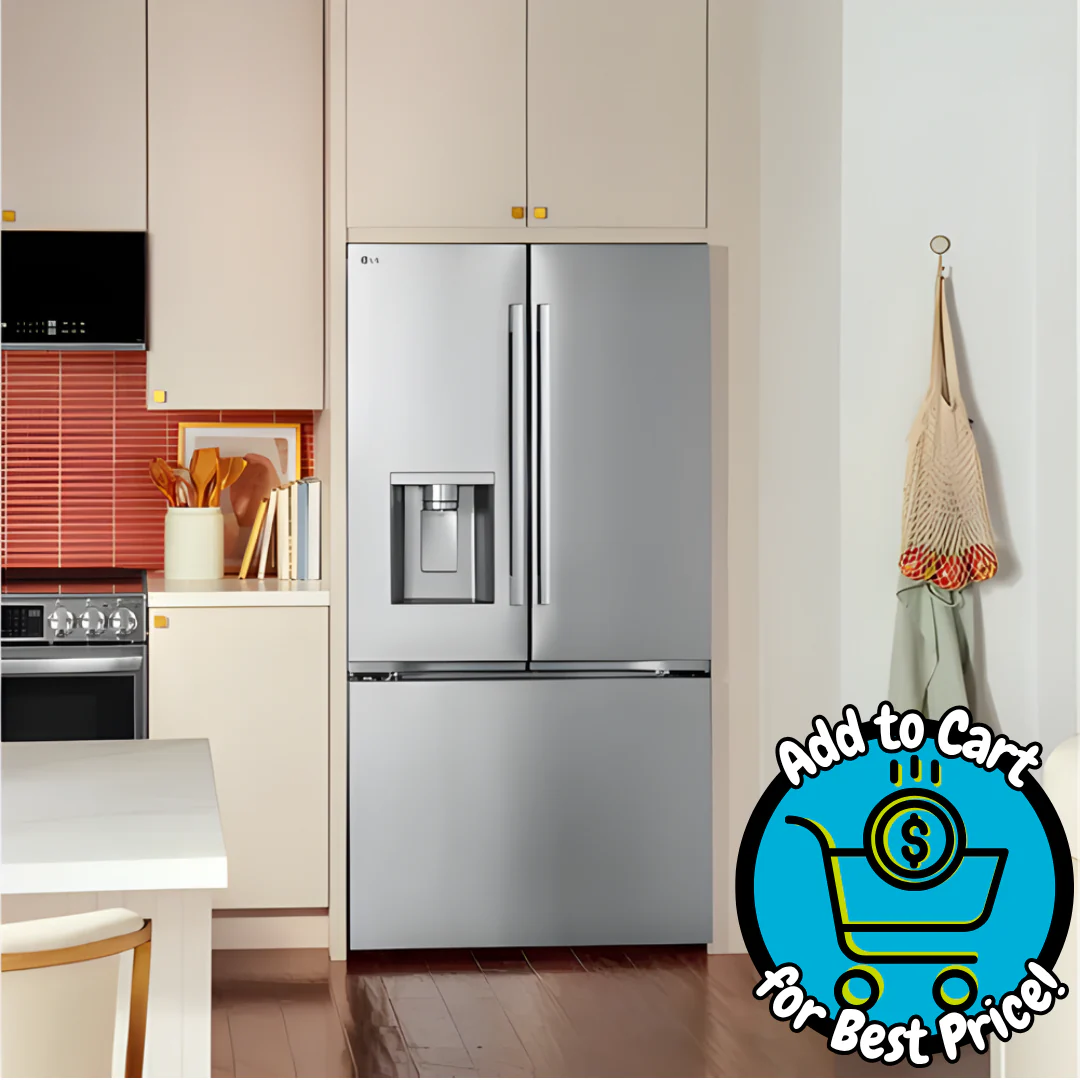 LG Counter-Depth Zero Clearance 23.7-cu ft 3 -Door 36-in Wide with Dual Ice Maker