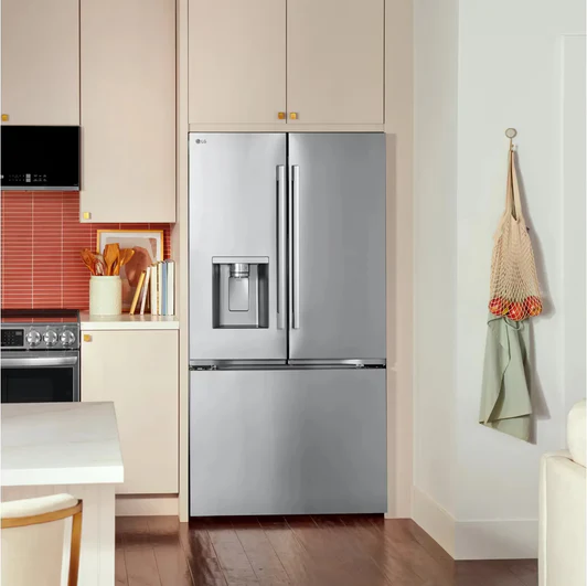 LG Counter-Depth Zero Clearance 23.7-cu ft 3 -Door 36-in Wide with Dual Ice Maker - Image 8