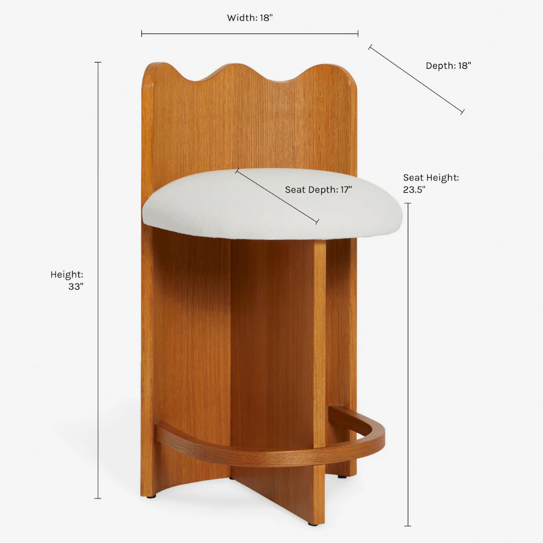 Lulu and Georgia Ripple Counter Stool by Sarah Sherman Samuel - Image 7