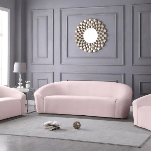Meridian Furniture Riley 91" Velvet Upholstered Sofa - Image 2