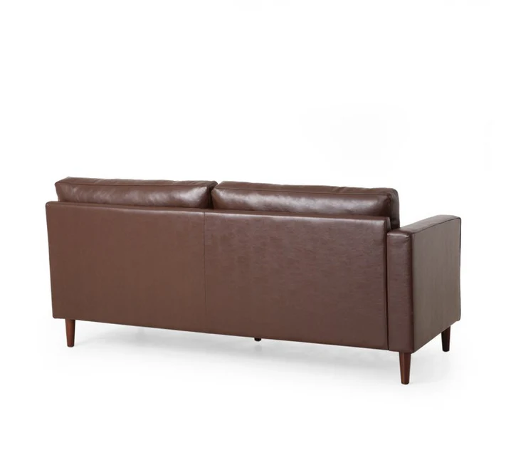 Noble House Vanlue Contemporary Faux Leather Sectional Sofa, Espresso - Image 2