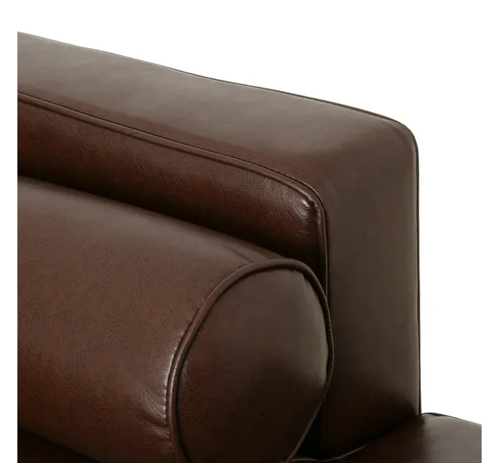 Noble House Vanlue Contemporary Faux Leather Sectional Sofa, Espresso - Image 5