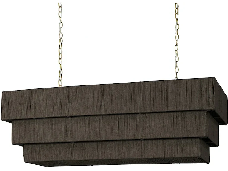 Palecek Everly Rectangular Linear Chandelier, Espresso - Image 3
