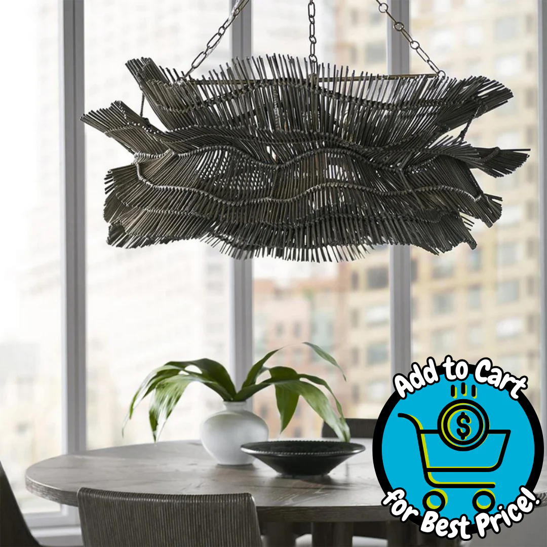 Palecek Miramar Chandelier, Grey
