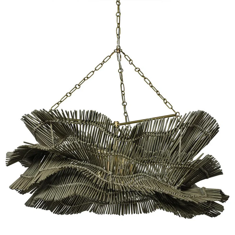 Palecek Miramar Chandelier, Grey - Image 3