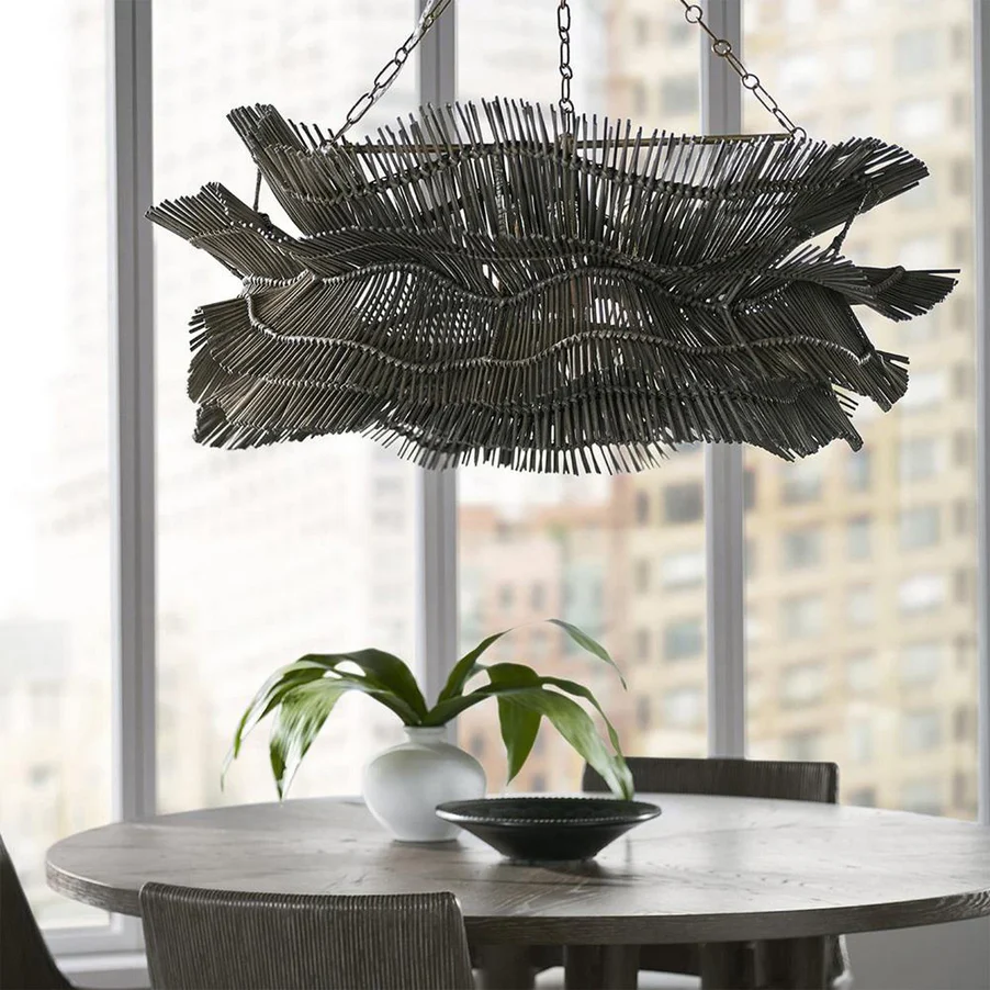 Palecek Miramar Chandelier, Grey - Image 4