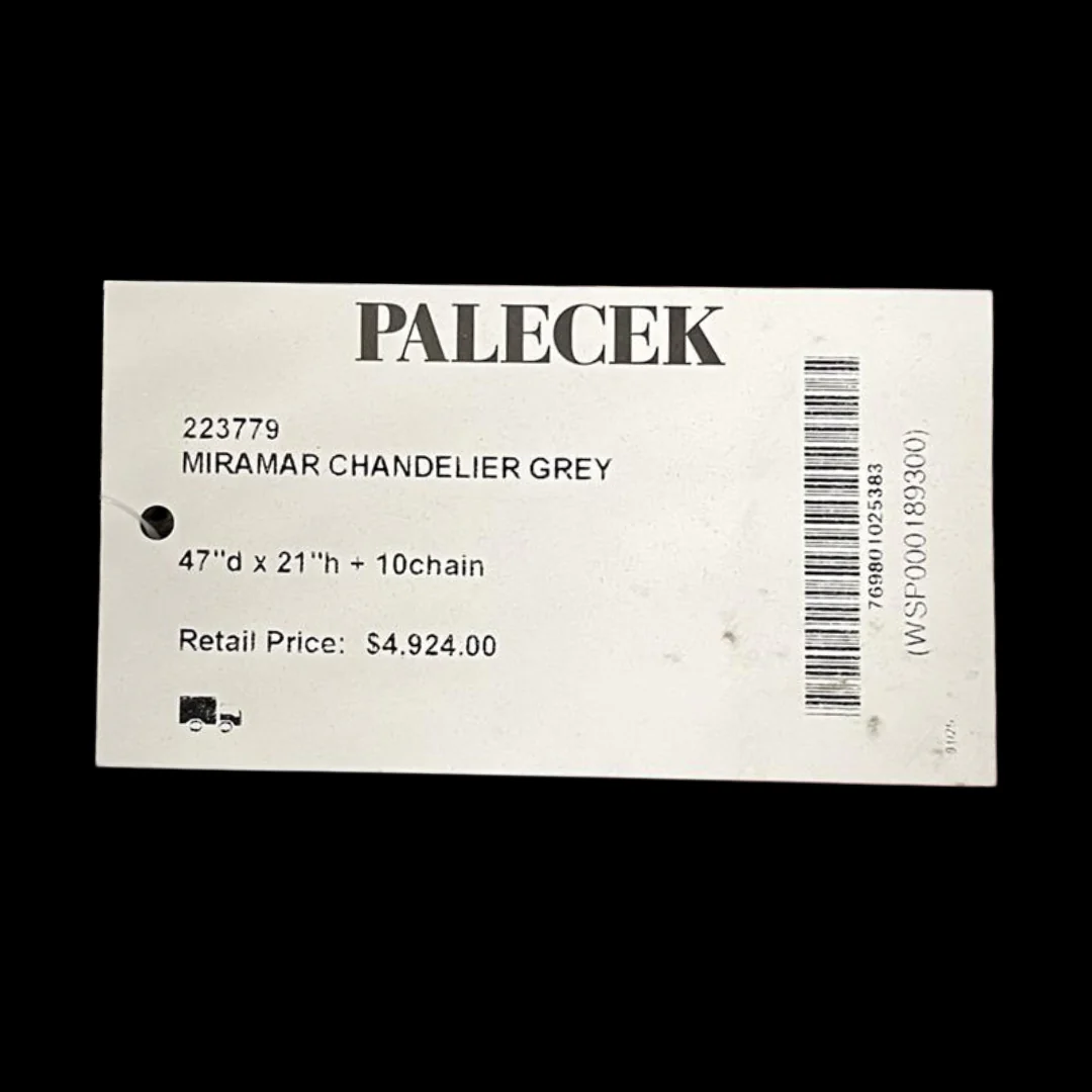 Palecek Miramar Chandelier, Grey - Image 5