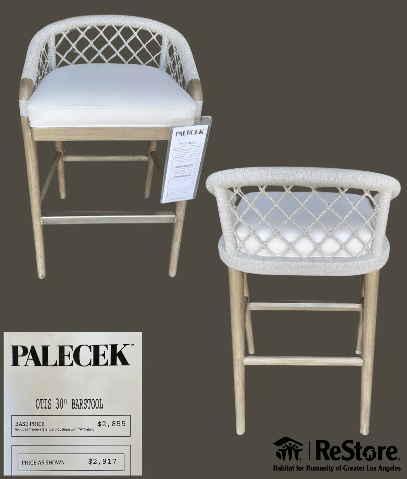 Palecek Otis 30" Stool - Image 4
