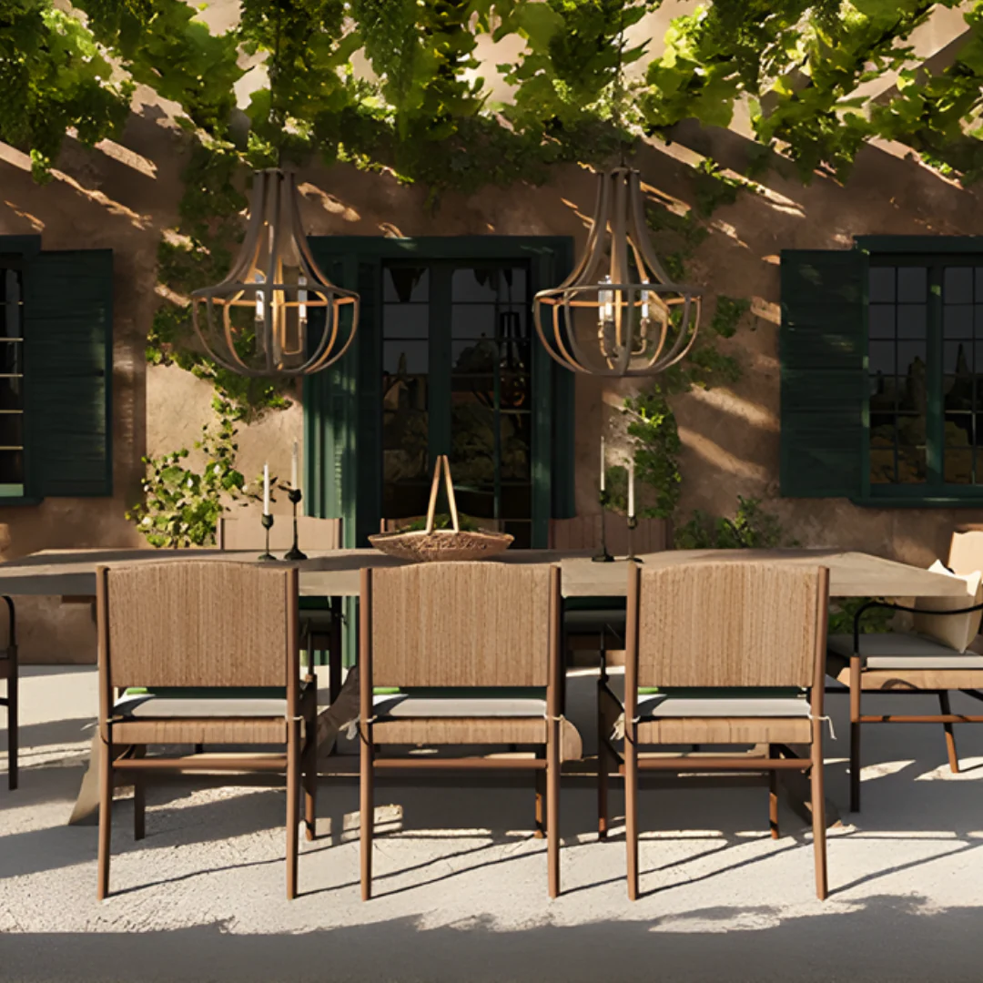 Palecek Yvette 3 Light 24" Wide Empire Outdoor Chandelier - Image 5