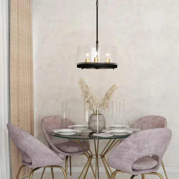 Quoizel Whitlock 3 -Light Drum Medium Hanging Pendant Light - Image 2