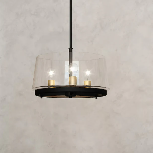 Quoizel Whitlock 3 -Light Drum Medium Hanging Pendant Light - Image 3