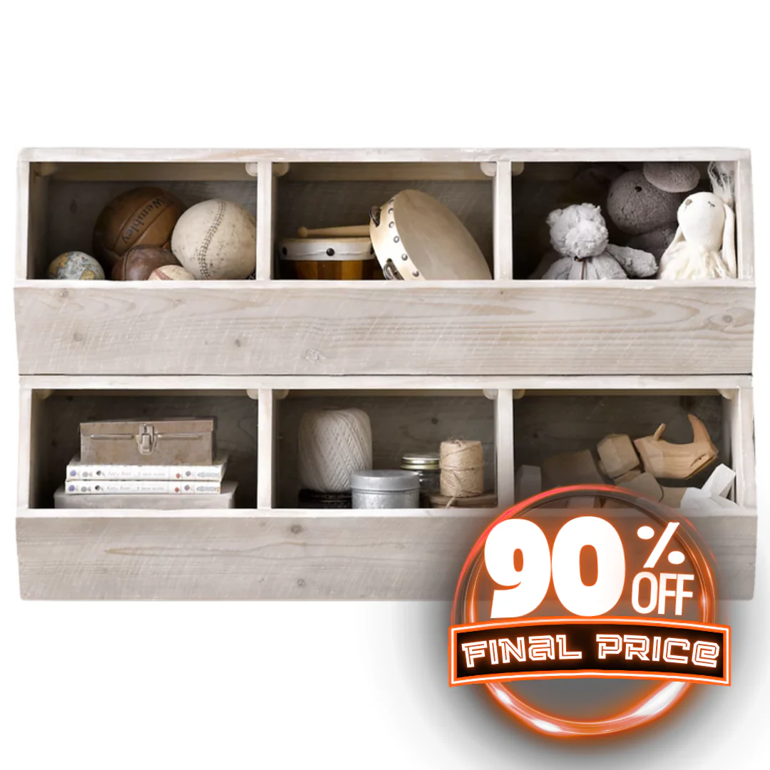 Restoration Hardware Stacking Bins Set - Weathered White