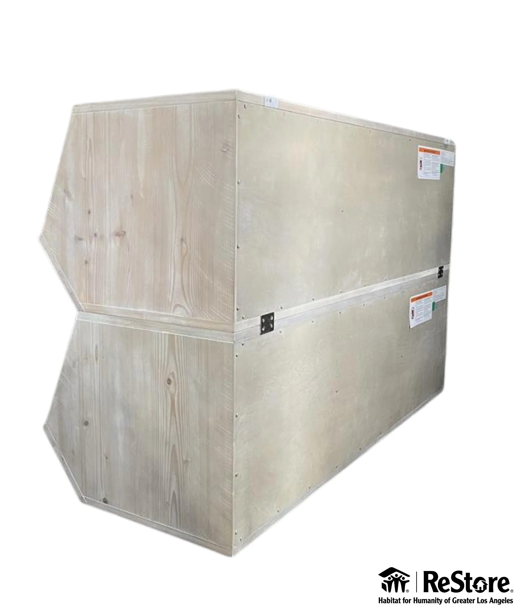 Restoration Hardware Stacking Bins Set - Weathered White - Image 4