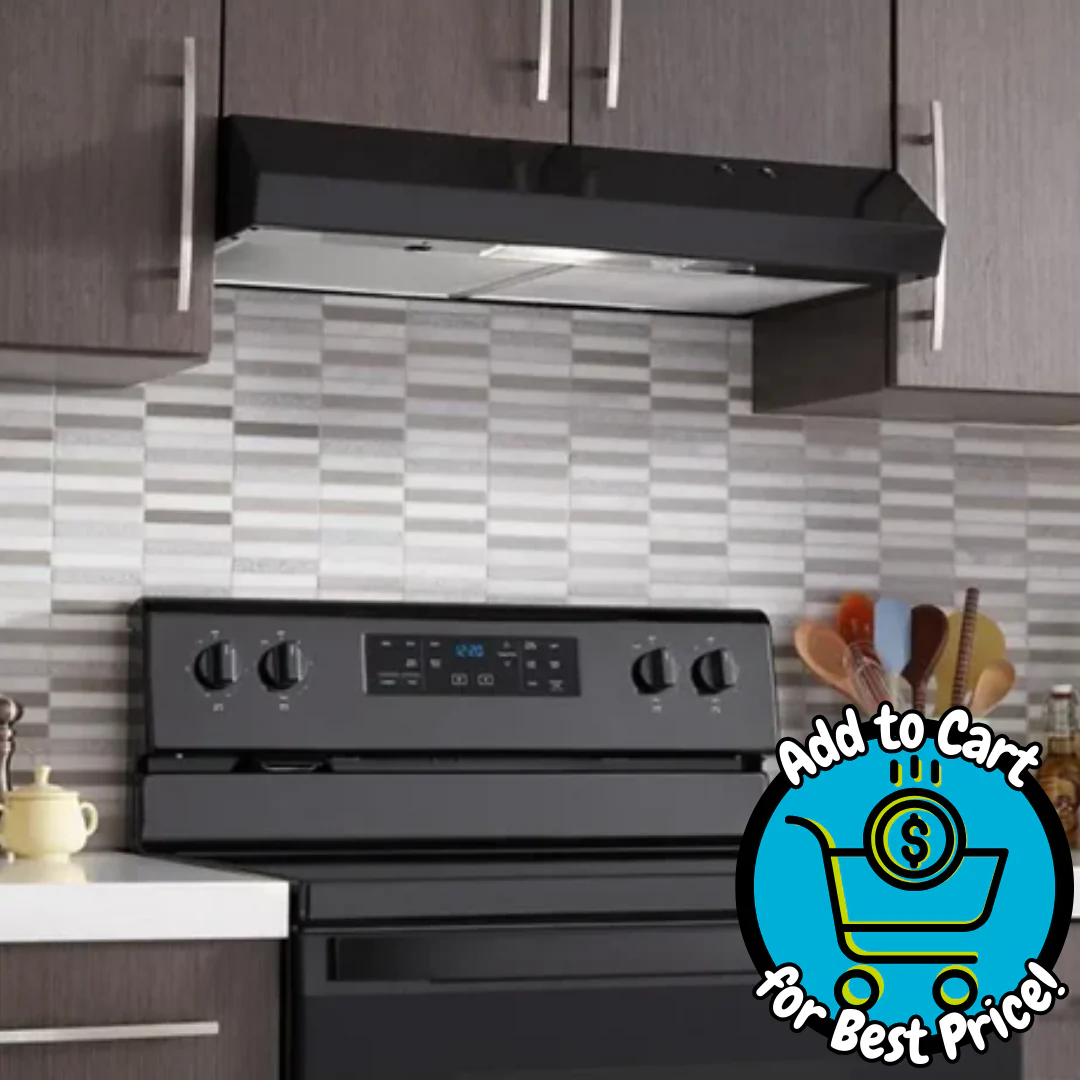Whirlpool 30" Under Cabinet Range Hood in Black