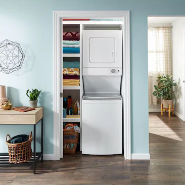Whirlpool Electric Stacked Laundry Center with 1.6-cu ft Top load Washer and 3.4-cu ft Dryer - Image 2